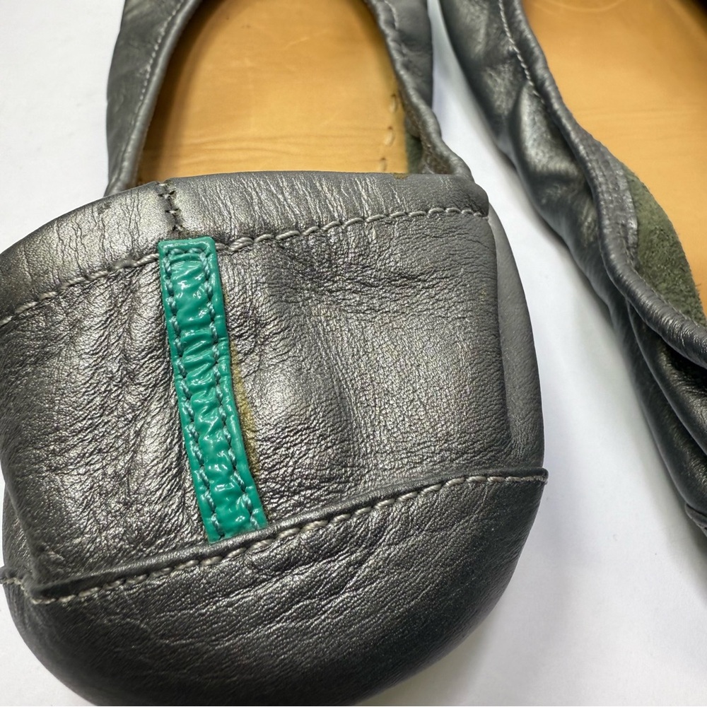 Tieks Silver Leather Ballet Flats size 11 - Picture 7 of 11